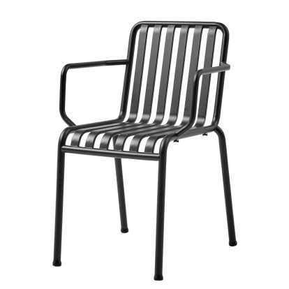 Chaise de jardin Palissade, Anthracite, Avec accotoirs