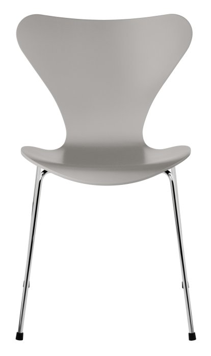 Chaise Série 7 3107, Laqué, Nine grey, Chromé