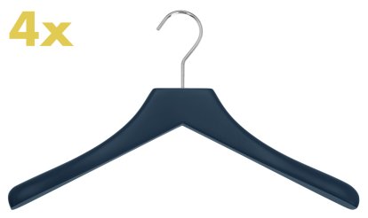 Cintres 0112  - lot de 4 , Bleu nuit, Chrome poli