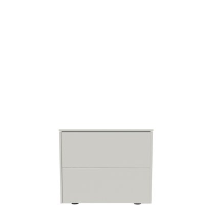 Buffet Aventa avec tiroirs, 60 cm, 2 Grilles de hauteur, Mélamine blanc, Patin en plastique