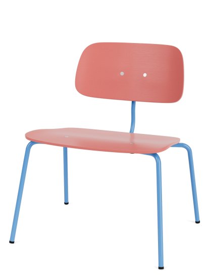 Chaise Kevi 2063 Lounge, Rhubarbe / azur 