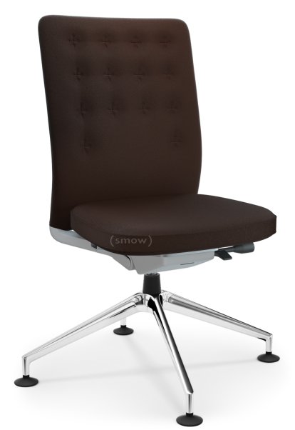 ID Trim Conference, Avec support lombaire, Sans accotoirs, Soft grey, Assise et dossier Plano, Marron