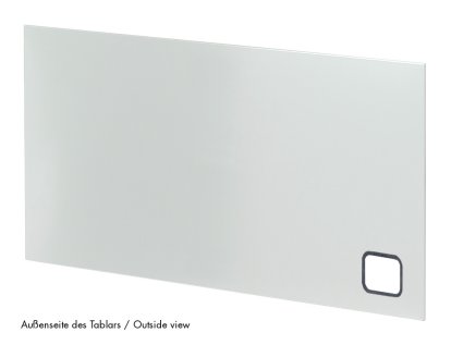 Paroi USM Haller avec passe-câbles, 75 x 35 cm, Gris clair RAL 7035, En bas à gauche