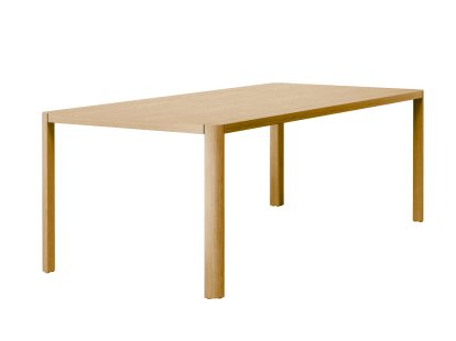 Table 1140, L 220 x L 100 cm, Chêne verni transparent, Aluminium gris noir
