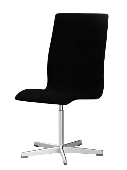 Chaise Oxford, Sans accotoirs, Dossier moyen, Piètement fixe, Hallingdal 65, 180 - Charcoal