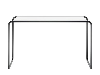 Table S 285/0 Bauhaus, Hêtre laqué à pores ouverts blanc pur, Noir, avec patins en feutre