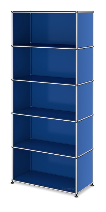 Étagère à dossiers USM Haller ouverte, Bleu gentiane RAL 5010