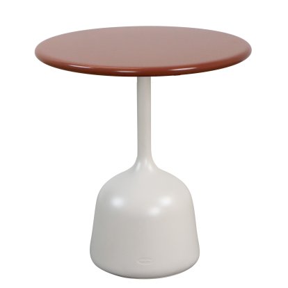 Table d'appoint Glaze, Aluminium - Rouge du désert, Sable