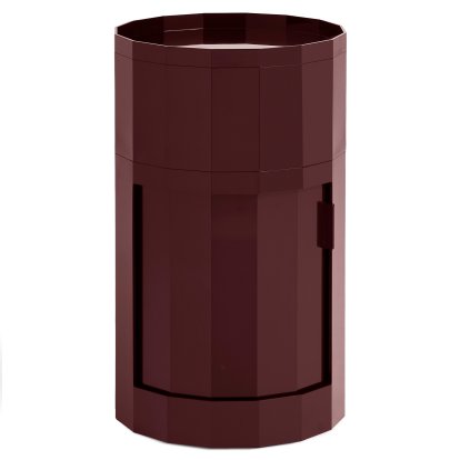 Caisson Facet Cabinet, H 66 x Ø 38 cm, Bordeaux