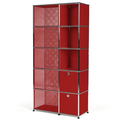 Penderie-vestiaire type 3 USM Haller, Rouge rubis USM