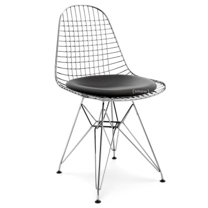 Coussin pour Wire Chair (DKR/DKX/DKW/DKL/LKR), Coussin d'assise, Cuir (Standard), Nero