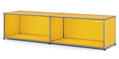 Meuble bas Lowboard L USM Haller ouvert, Jaune or RAL 1004