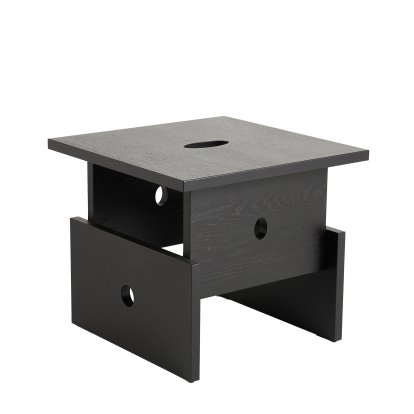 Table basse Wood Box, Chêne laqué noir