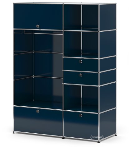 Armoire-penderie USM Haller Type 1, Bleu acier RAL 5011