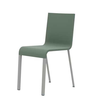 Chaise .03, Non-empilable, Pieds thermolaqué argent lisse, Sans accotoirs, Menthe