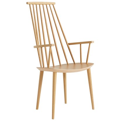 Chaise J110, Chêne verni transparent