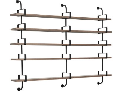 Étagère murale Démon, L 215 x H 155 cm, Noyer américain