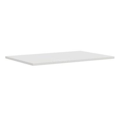 Plateau de table Eiermann, Mélaminé blanc avec bords blancs, 200 x 90 cm