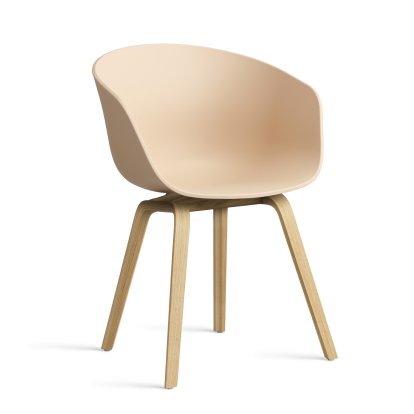 Chaise About A Chair AAC 22, Pale peach 2.0, Chêne laqué