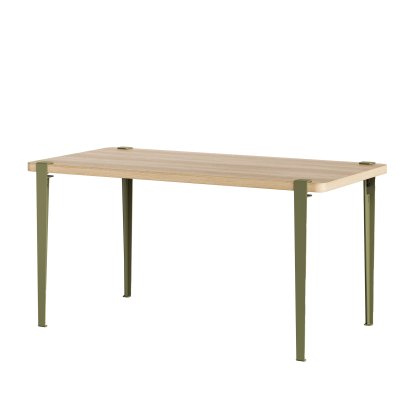 Table à manger Balthazar, Finition chêne, Vert kaki