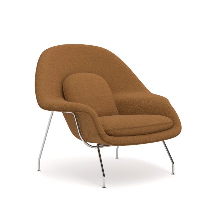 Chaise Womb , Moyen (H 79cm / l 89cm / P 79cm), Tissu Curly - Moutarde
