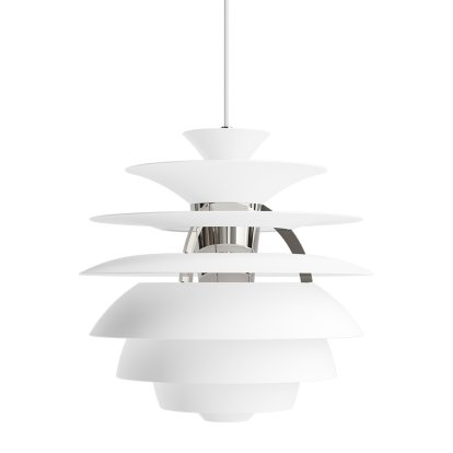 Suspension PH Snowball, Blanc doux / Chrome