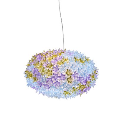 Suspension Bloom, Moyen (ø 53 cm), Transparent/lavande