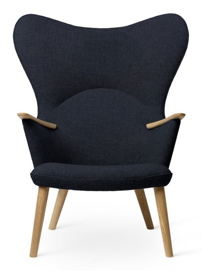 Chaise CH78 Mama Bear , Fiord - bleu, Chêne savonné, Sans coussin pour la nuque