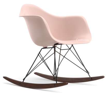 Fauteuil Eames Plastic Armchair RAR, Rose pâle, Revêtement basic dark, Érable foncé