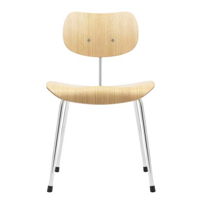 Chaise SE 68, Non-empilable, Sans rembourrage, Chromé, Sans accoudoirs, Chêne, naturel
