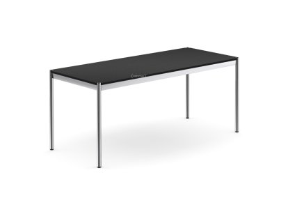 Table USM Haller, 175 x 75 cm, Bois, Chêne laqué noir