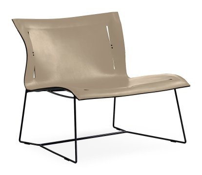 Fauteuil Cuoio, Cuir Saddle argile
