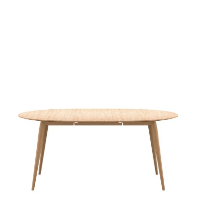 Table PLAYdinner Ronde, Chêne huilé blanc, L 120-170 cm, Chêne huilé blanc