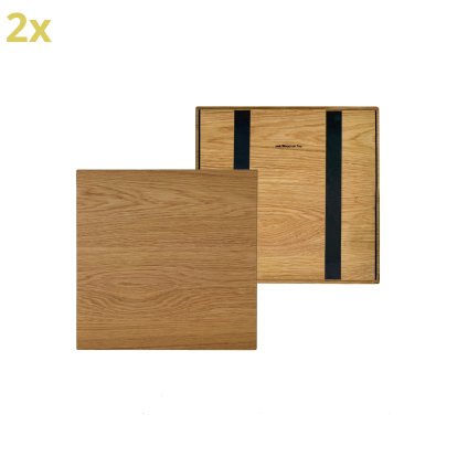 Plateau en bois (set de 2) pour étagères USM Haller, taille L, 35 cm x 35 cm, Chêne, huilé naturel