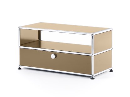Meuble bas Lowboard TV USM Haller avec porte coulissante, Beige USM
