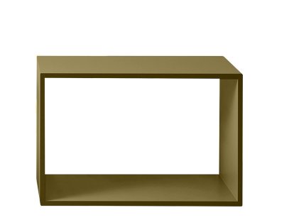 Système modulaire d'étagères Stacked, L (65,4 x 43,6 x 35 cm), Ouvert, Vert brun