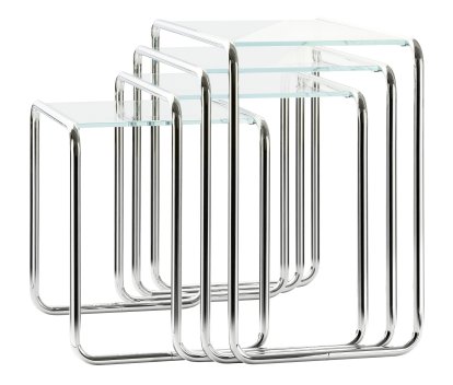 Table gigogne B 9 verre Bauhaus
