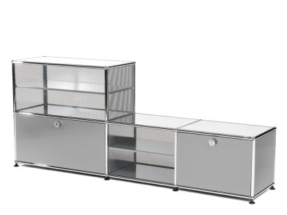 Étagère-banc de vestiaire Type 2 USM Haller, Gris clair RAL 7035