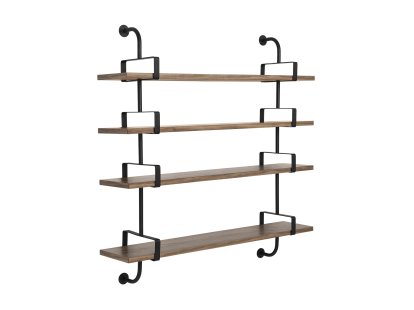 Étagère murale Démon, L 155 x H 140 cm, Noyer américain