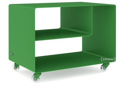 Caisson à roulettes R 106, Monochrome, Vert printanier (RAL 6017), Roulettes transparentes