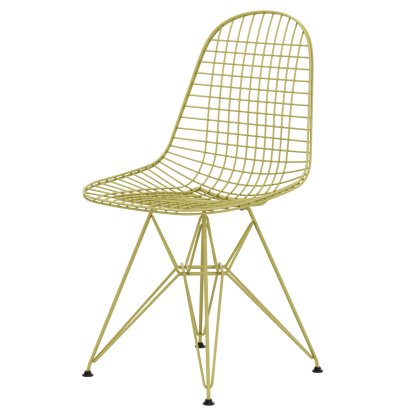 Chaise Wire Chair DKR, Revêtement thermolaqué citron, Sans rembourrage, Sans housse de coussin