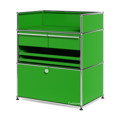 Meuble d'appoint médical USM Haller, Vert USM, Sans serrures