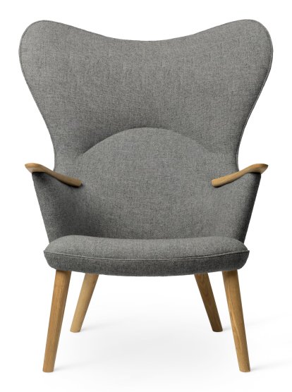 Chaise CH78 Mama Bear , Fiord - gris , Chêne huilé, Sans coussin pour la nuque