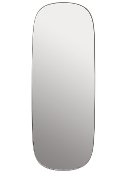 Miroir Framed , Grand, Cadre gris / miroir