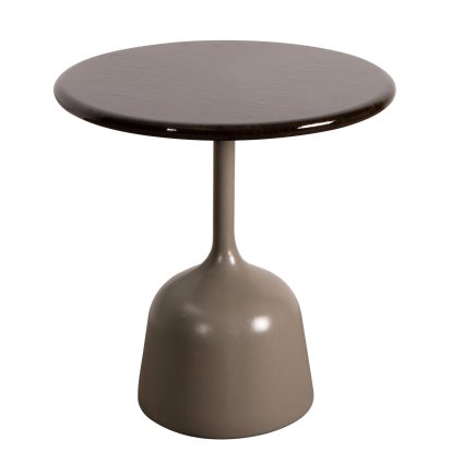 Table d'appoint Glaze,  Pierre de lave - Noir, Taupe
