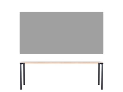 Table Seiltänzer, 75 x 220 x 90 cm, Linoleum foncé, Noir