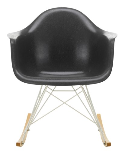 Eames Fiberglass Armchair RAR, Eames elephant hide grey, Blanc, Érable nuance de jaune