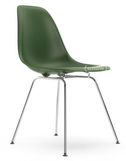 Eames Plastic Side Chair DSX, Forêt, Sans rembourrage, Sans rembourrage, Version standard - 43 cm, Chromé