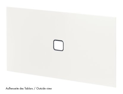 Paroi USM Haller avec passe-câbles, 75 x 35 cm, Blanc pur RAL 9010, Centre centré