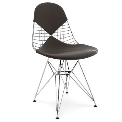 Coussin pour Wire Chair (DKR/DKX/DKW/DKL/LKR), Coussin pour assise et dossier (Bikini), Hopsak, Nero / marron marais